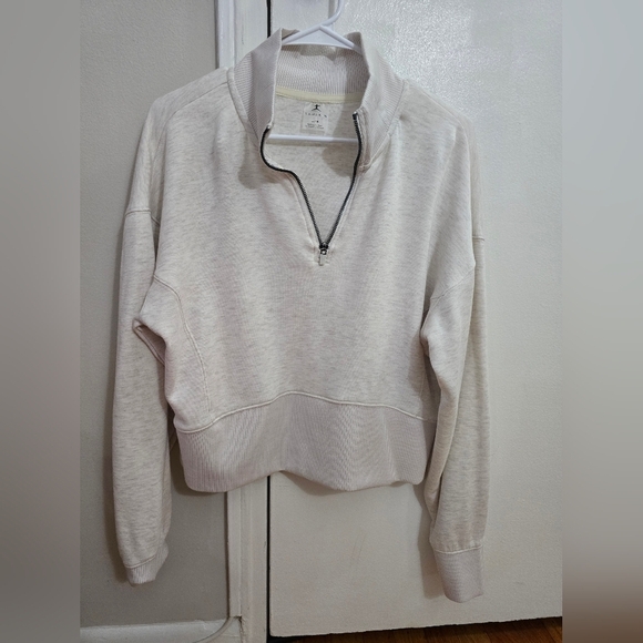Danskin Sweaters - Danskin Off-White Quarter-Zip Pullover